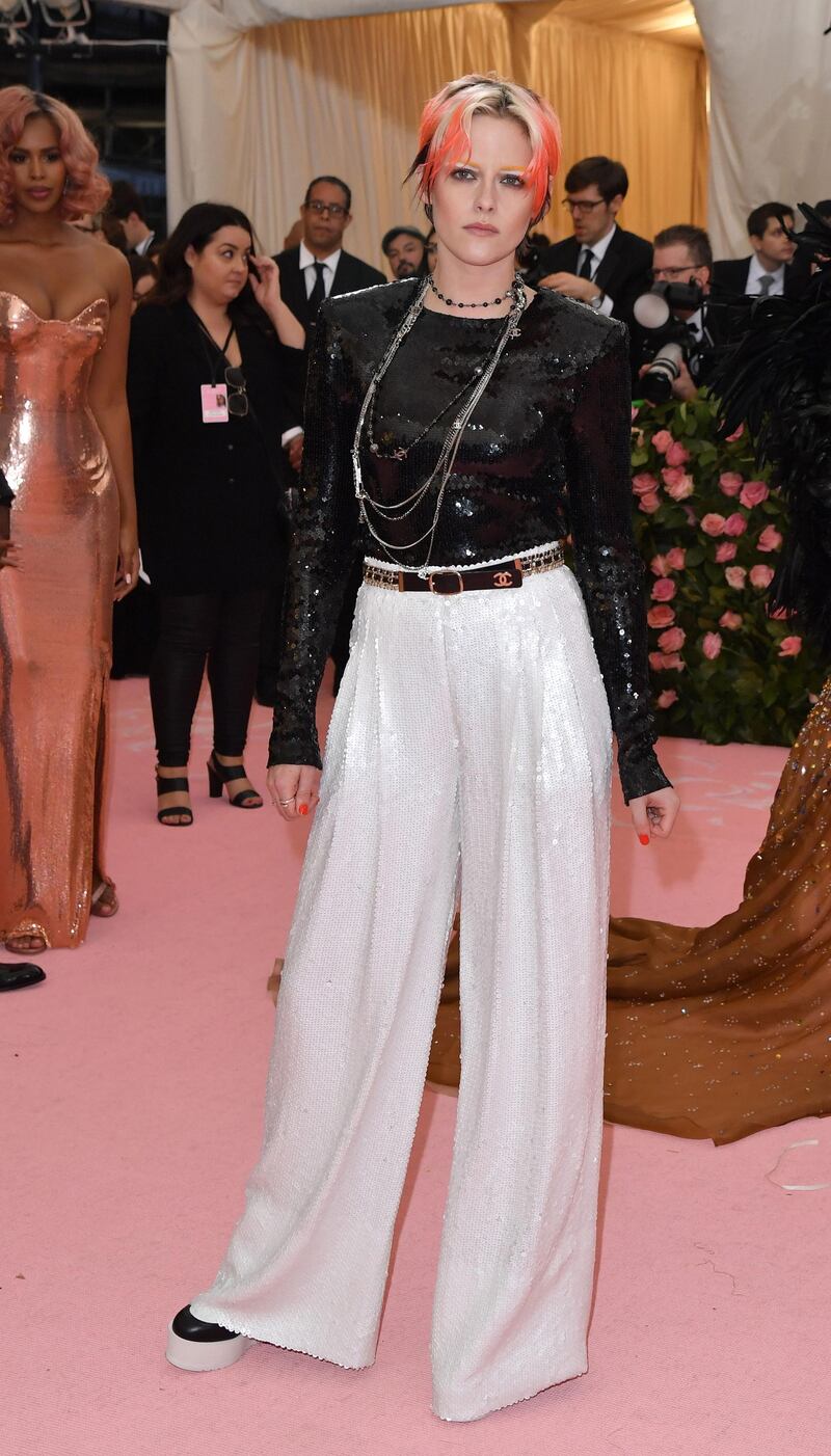 Actress Kristen Stewart arrives at the 2019 Met Gala in New York on May 6. AFP