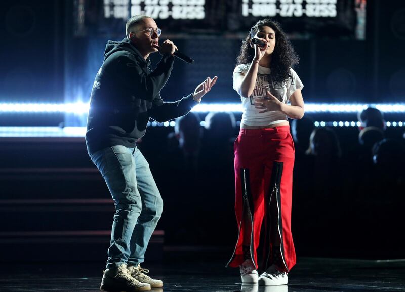 Logic and Alessia Cara perform  Matt Sayles / Invision / AP