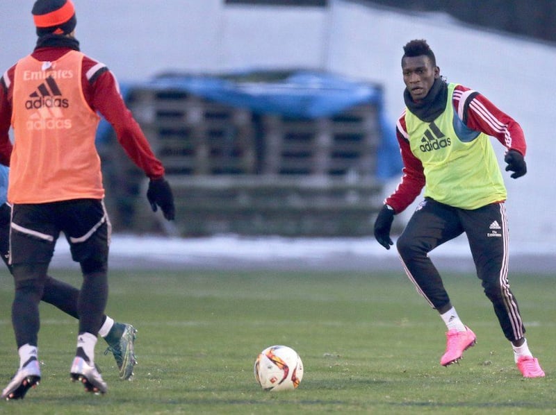 Bakery Jatta shown in January during a training session with Bundesliga club Hamburg. Axel Heimken / EPA / January 4, 2016 