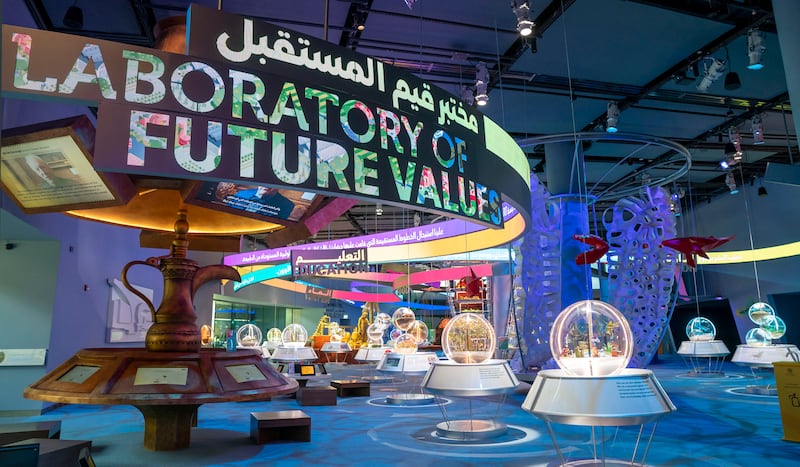 An exhibition inside Terra - the Sustainability Pavilion at the Expo 2020 site. Courtesy: WAM
