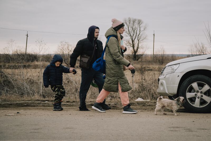 About 220,000 people have already fled Ukraine across its frontier with Moldova.