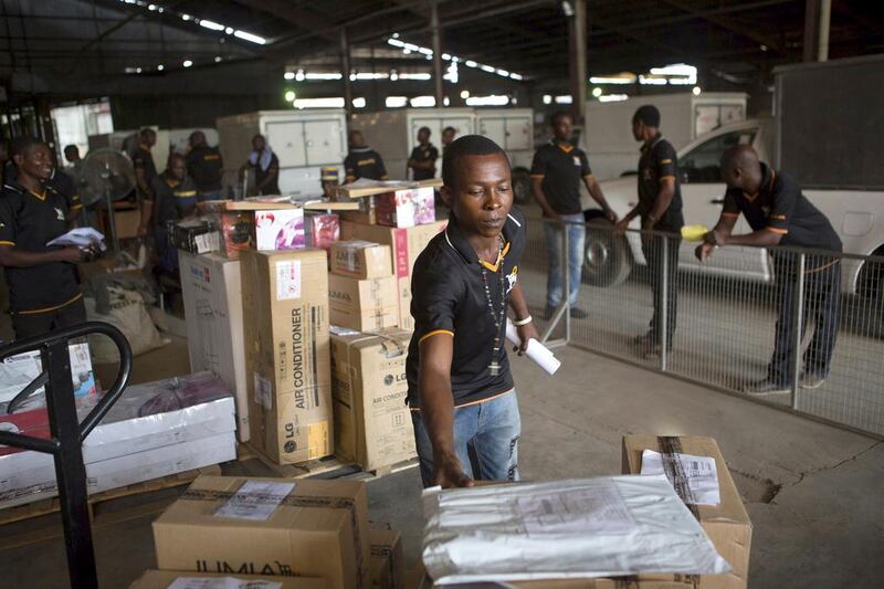 Jumia's enormous warehouse stocks everything from kitchen utensils to books. Joe Penney / Reuters