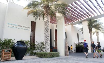 Saadiyat Beach Club in Abu Dhabi. Fatima Al Marzooqi / The National