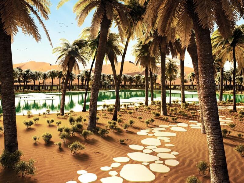The site aims to become an eco-destination, where tourists who want to learn about the UAE’s natural and cultural heritage can plan a stay. Courtesy Oasis Eco Resort
