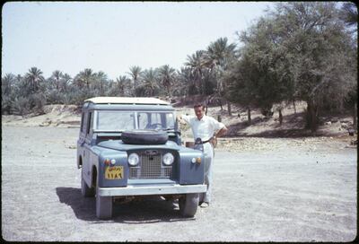 Abu Dhabi, Trucial States (1962/1964) 
A much younger David Riley in Al Ain, Buraimi Oasis, Abu Dhabi. Photo by David Riley One time use - permission must be sought from desk or David  -