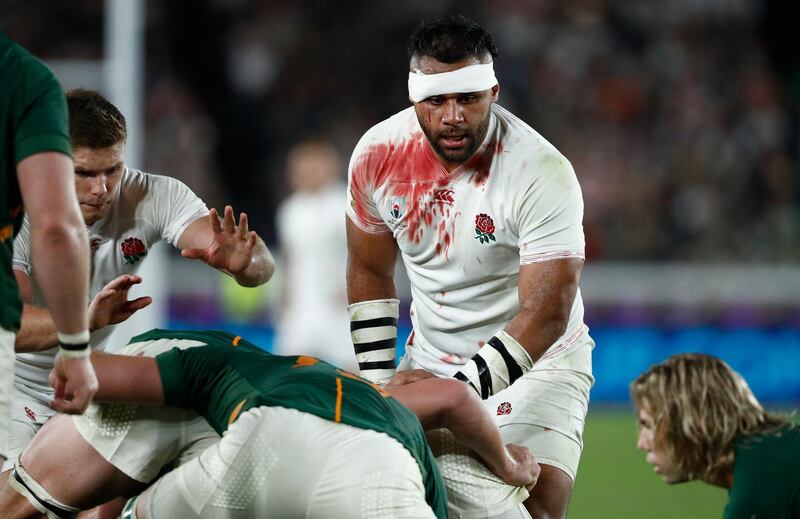 England forward Billy Vunipola in action during the Rugby World Cup final. Reuters