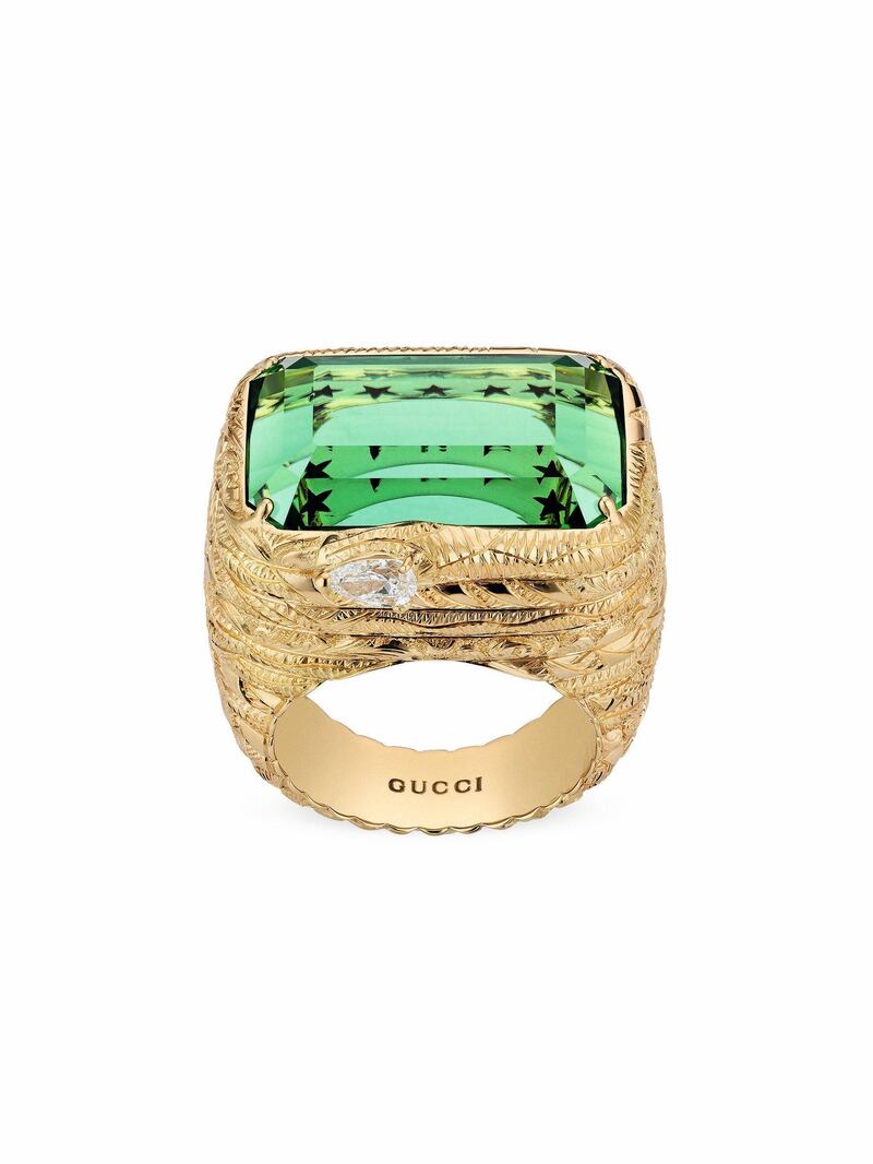 A ring from Gucci's first ever high jewellery collection, Hortus Deliciarum