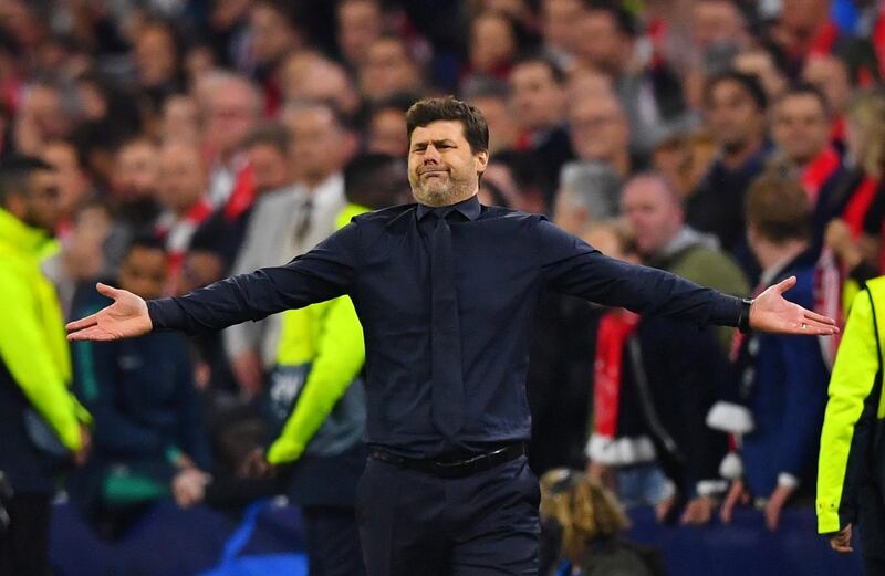 Tottenham manager Mauricio Pochettino reacts. Reuters