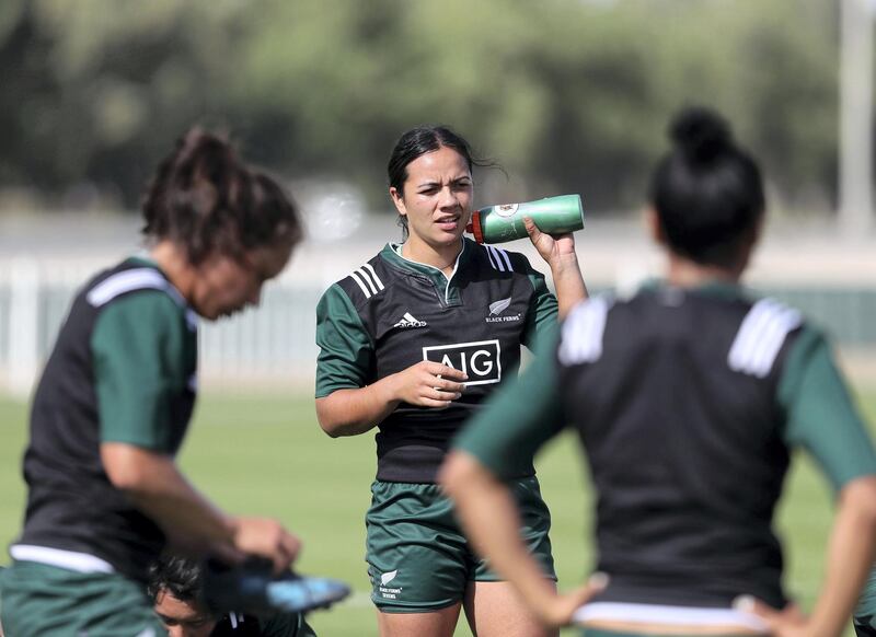 Abu Dhabi, United Arab Emirates - November 21st, 2017: Stacey Waaka of the New Zealand women's 7's rugby team trains ahead of the Dubai 7's. Tuesday, November 21st, 2017 at Sheikh Zayed cricket stadium, Abu Dhabi. Chris Whiteoak / The National