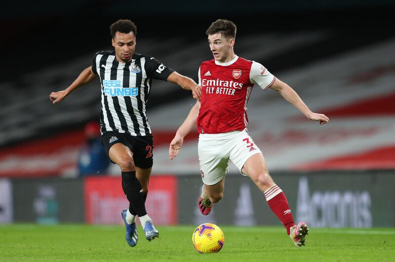 Kieran Tierney 6 – Didn’t put a foot wrong. Always looking to get the ball forward and was precise with his passing in and around the Newcastle box. Linked up well with Aubameyang. PA