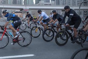 Sheikh Hamdan participated in the Dubai Ride Challenge. Courtesy Dubai Media Office