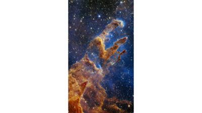 The Pillars of Creation photographed by the James Webb Space Telescope