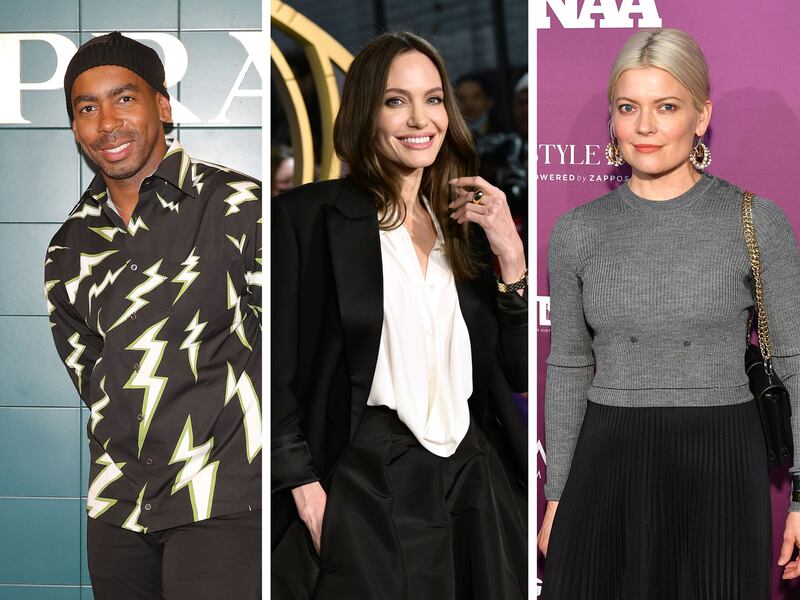 Top Hollywood stylist Jason Bolden counts Angelina Jolie, centre, among his high-profile clients, while Kate Young, right, has put together looks for stars including Margot Robbie, Selena Gomez and Sophie Turner. Photos: Getty Images