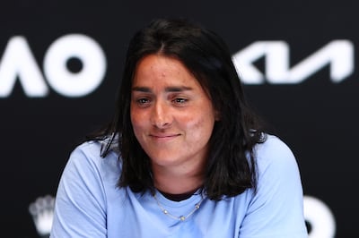 Ons Jabeur speaks to the media during a press conference ahead of the 2023 Australian Open. Getty