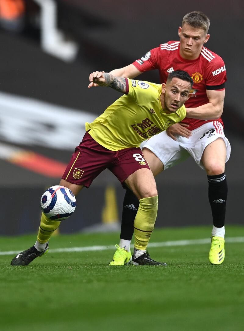 Josh Brownhill 7 - Worked hard to support Chris Wood and had to hold the ball up on a number of occasions against multiple United defenders. The midfielder could have done more to get out the way of a McNeil effort that looked goal bound. AP