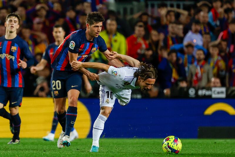 Sergi Roberto – 8. The Catalan was picked above Kessie as the replacement for the injured Pedri. Smashed an early shot over the bar but equalised a minute before half time when he side-footed past Courtois. Booked. Scored four goals in 17 league appearances this season - as in his previous four seasons. Man of the match. AP