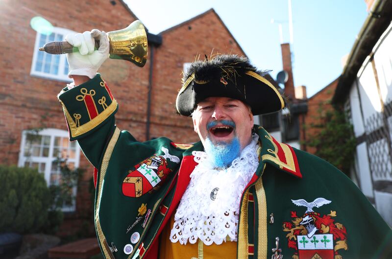 John Griffiths of Sleaford poses for a photo after becoming champion in the Heart of England Town Criers Championship in Alcester, England. Getty Images