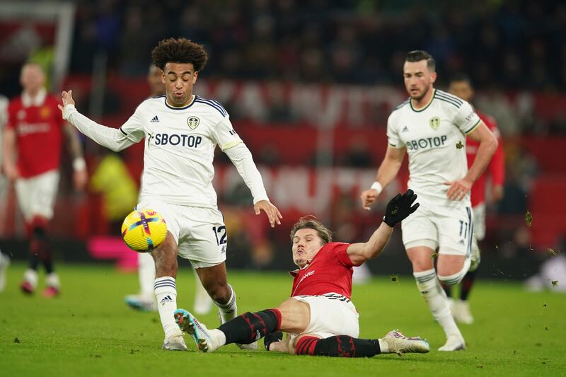 Tyler Adams, 7 – Hustled and harried Fernandes from the off which allowed Struijk to win back possession as the visitors started with a bang. Joined McKennie in the book for clipping the heels of Fred.

AP