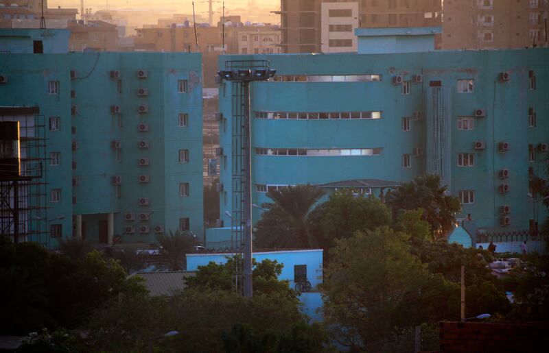 The headquarters of Sudan's Directorate of General Intelligence Service, in the Riyadh district of the capital Khartoum. AFP