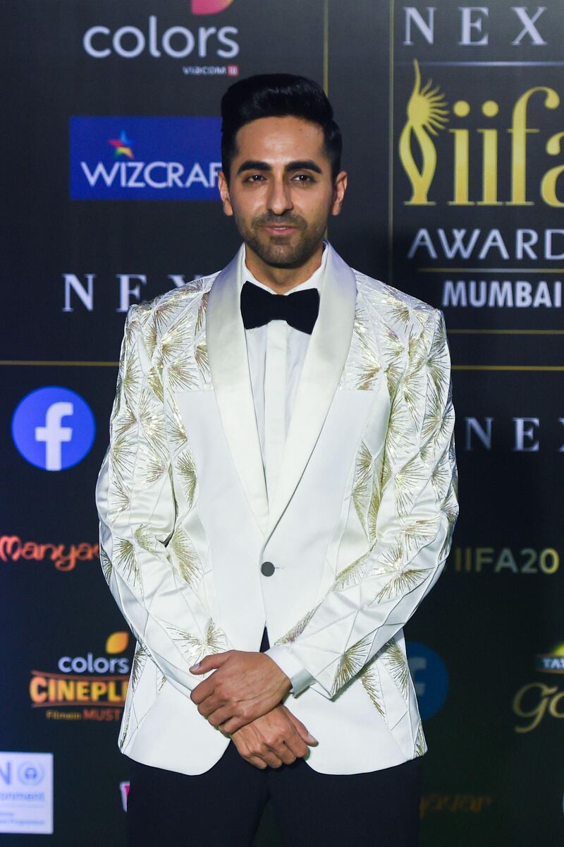 The night's host, Bollywood actor Ayushmann Khurrana. AFP