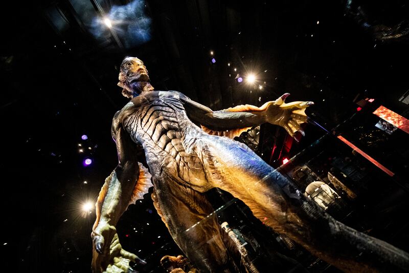 A prosthetic suit worn by US actor Doug Jones as the amphibian man in the film 'The Shape of Water'. EPA