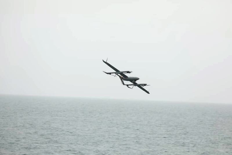 Drones fly above an Iranian submarine in the Indian Ocean near southern Iran. EPA / Iranian Army Handout
