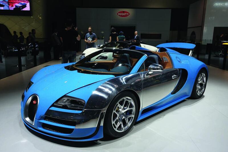 The one-off Meo Costantini special edition of Bugatti’s 1,200hp Grand Sport Vitesse. Pawan Singh / The National