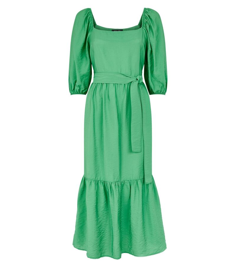Puff-sleeved belted dress, Dh129, New Look