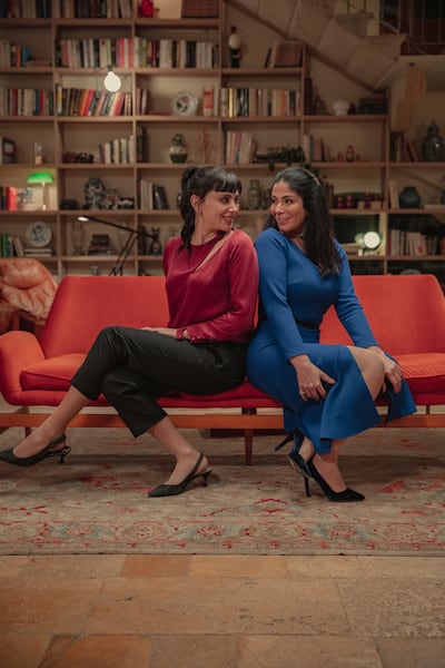 'Perfect Strangers' is the first time Academy-Award nominated Nadine Labaki and Egyptian veteran actress Mona Zaki are on screen together. Photo: Rudy Bou Chebel/Netflix