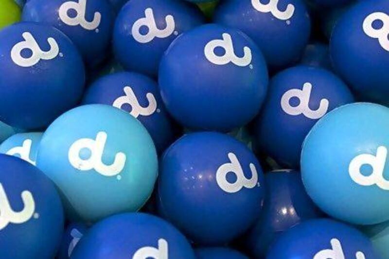 Du's shares edged up by 0.31 per cent yesterday to close at Dh3.21 amid positive sentiment about the operator's prospects. Jeff Topping / The National