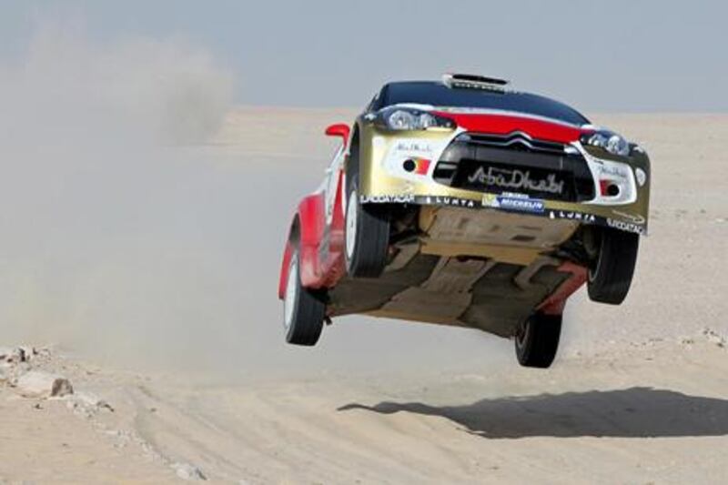 Sheikh Khalid Al Qassimi in action for Abu Dhabi Citroen.