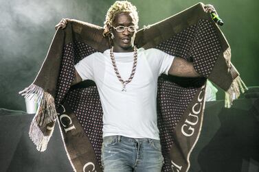 Young Thug’s set was helped by a surprise appearance by Machine Gun Kelly. Courtesy Arabian Radio Network