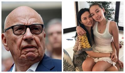 Rupert Murdoch fathered Chloe Murdoch (pictured with her mother Wendi) when he was 72. Photo: Reuters, Instagram @wendimurdoch