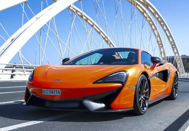 Abu Dhabi, UAE,  April 11, 2018.   Subject: McLaren 570S Spider road test shoot for Motoring.  Shot at the Al Bandar area.
Victor Besa / The National
Motoring
Reporter:  Adam Workman