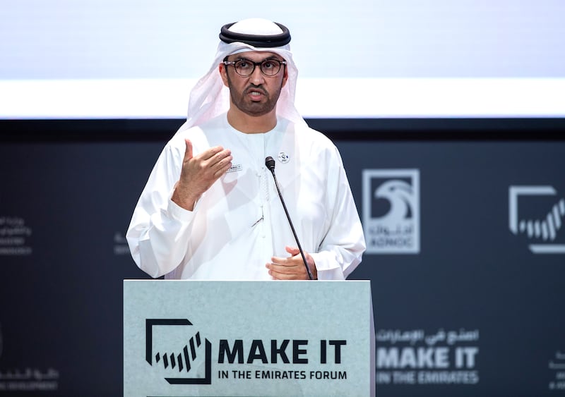 Dr Al Jaber said the UAE had emerged from the Covid-19 pandemic stronger, helped by its strategy to further strengthen its industrial sector to boost economic resilience.