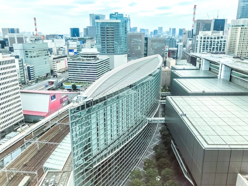 His Tokyo International Forum building resembles an inverted ship coated in glass. Getty Images