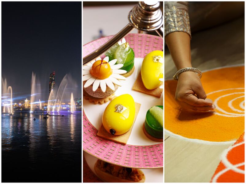 Diwali 2021 in Dubai will be marked by laser shows, fireworks, limited-time dishes and live performances. Photo: Dubai Festival City Mall, Address Hotels, Waterfront Market