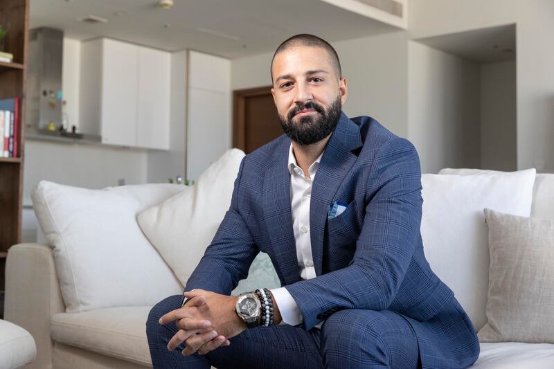 Jadd Elliot Dib, founder of data analytics platform Pangaea X, invests in the stock market but prefers putting money back into his business. Antonie Robertson / The National