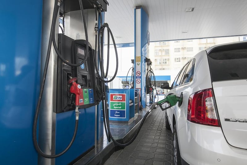 The Ministry of Energy announced on Thursday that motorists will pay Dh1.81 a litre for Super 98. Mona Al Marzooqi /  The National 