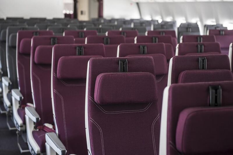 The new seats await their first passengers. Courtesy Boeing and Qatar Airways