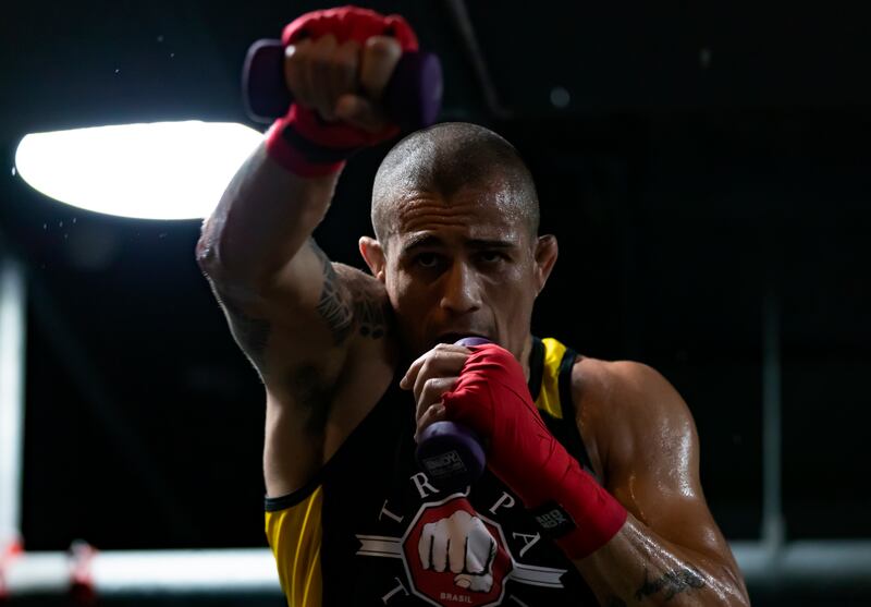 Bruno Machado prepares for the exhibition match against UFC great Anderson Silva at the Burj Al Arab next month. 