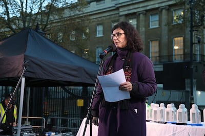 MP Layla Moran speaking at the Humanity Not Hatred vigil. Photo: Together