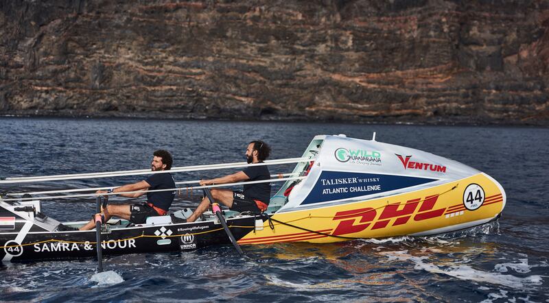Team 02 at the start line of the Atlantic Challenge. Photo: Ben Duffy