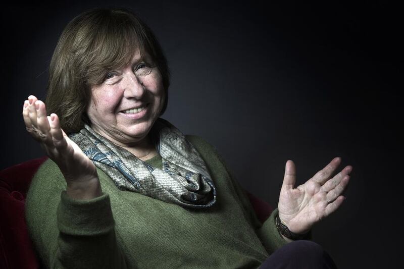 Belarusian author and investigative journalist Svetlana Alexievich won the Nobel Prize in Literature. Joel Saget / AFP