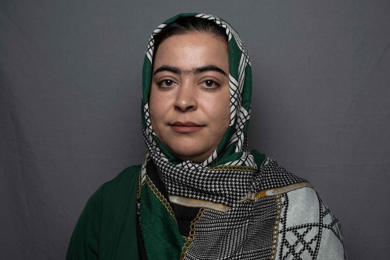 Afghanistan Women’s Chamber of Commerce and Industry director Nargis Hashimi, 27, poses for a portrait in Herat.
