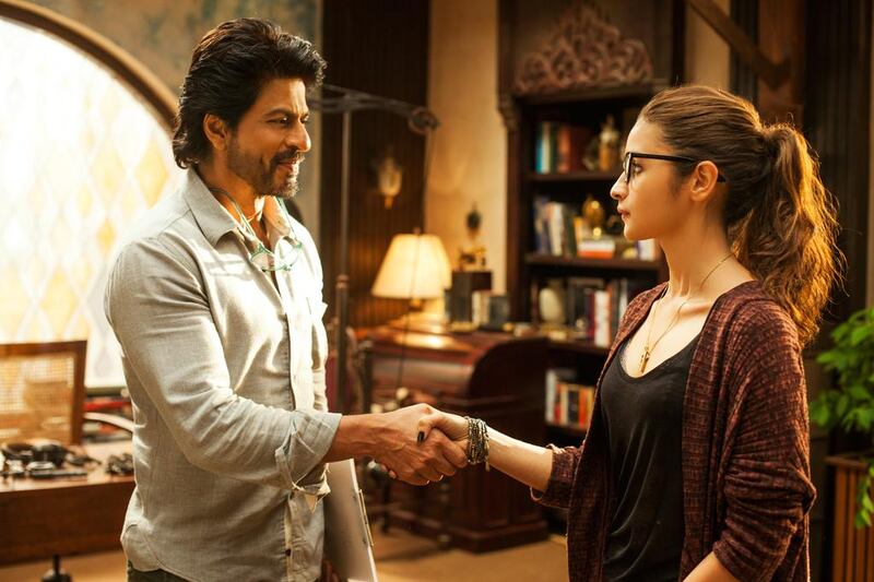 Shah Rukh Khan and Alia Bhatt in a scene from Dear Zindagi. Courtesy Red Chillies Entertainments