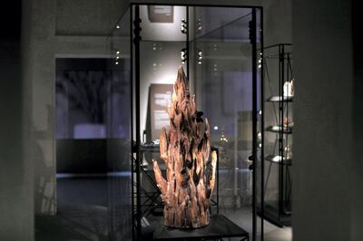DUBAI, UNITED ARAB EMIRATES - April 4 2019.

A 1.2m piece of an oud with a weight of 28kg from the collection of Shaikha Shaikha, from an Indian Aquilaria tree, on display at Dubai Culture's Perfume House on the banks of Dubai Creek.

The museum is housed within the former home of Sheikha Shaikha bint Saeed bin Maktoum, who was an avid perfumer. Many of the items inside were part of her personal collection. This includes her perfume application and a 28kg piece of oud she had in her house and which she donated to the museum just a few weeks before she died in 2017, as well as other artefacts from other notable Emiratis, and those sourced from sites such as Saruq Al Hadid, an archaeological site in Dubai.

Inside, the museum uses technology and interactive elements to tell the story of perfume in the UAE. You enter through a courtyard, where you'll find descriptions of all of the most common sources of perfume; you hear via video interviews from first, second and third-generation Emiratis, who talk about their family’s perfuming traditions.

There's also a perfume workshop where you can learn how to mix your own fragrance using an interactive mixing table.

The creek area will consist of 23 museums that will open as part of the Dubai Historical District project, which was first announced by Sheikh Mohammed bin Rashid, Vice President and Ruler of Dubai, in 2015. The project is being developed by Dubai Municipality, Dubai Culture and Dubai Tourism.

The Shindagha neighbourhood is known today for its coral-clad houses, traditional wind towers, and attractions such as the Heritage and Diving Museum, and the Sheikh Saeed Al Maktoum House. This was the residence of the Al Maktoum family until as recently as 1958, and was the home of the Dubai monarch at the time, Sheikh Saeed Al Maktoum, the grandfather of Sheikh Mohammed bin Rashid.

(Photo by Reem Mohammed/The National)

Reporter: 
Section:  NA