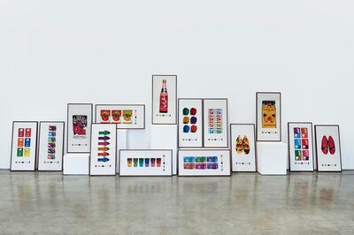 81 Designs' recreations of Hassan Hajjaj's works in tatreez on canvas