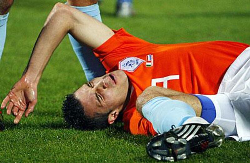 Arsenal have never really recovered after Robin van Persie suffered ankle ligament damage while paying for Holland in November.