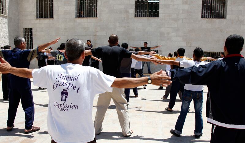 Men at a drug rehabilitation centre in Amman July 25, 2010. Reuters